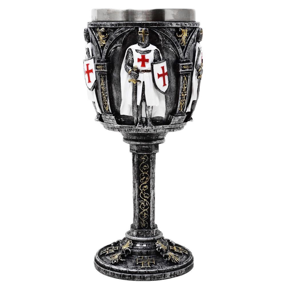 Goblet white "Knight with sword and shield"